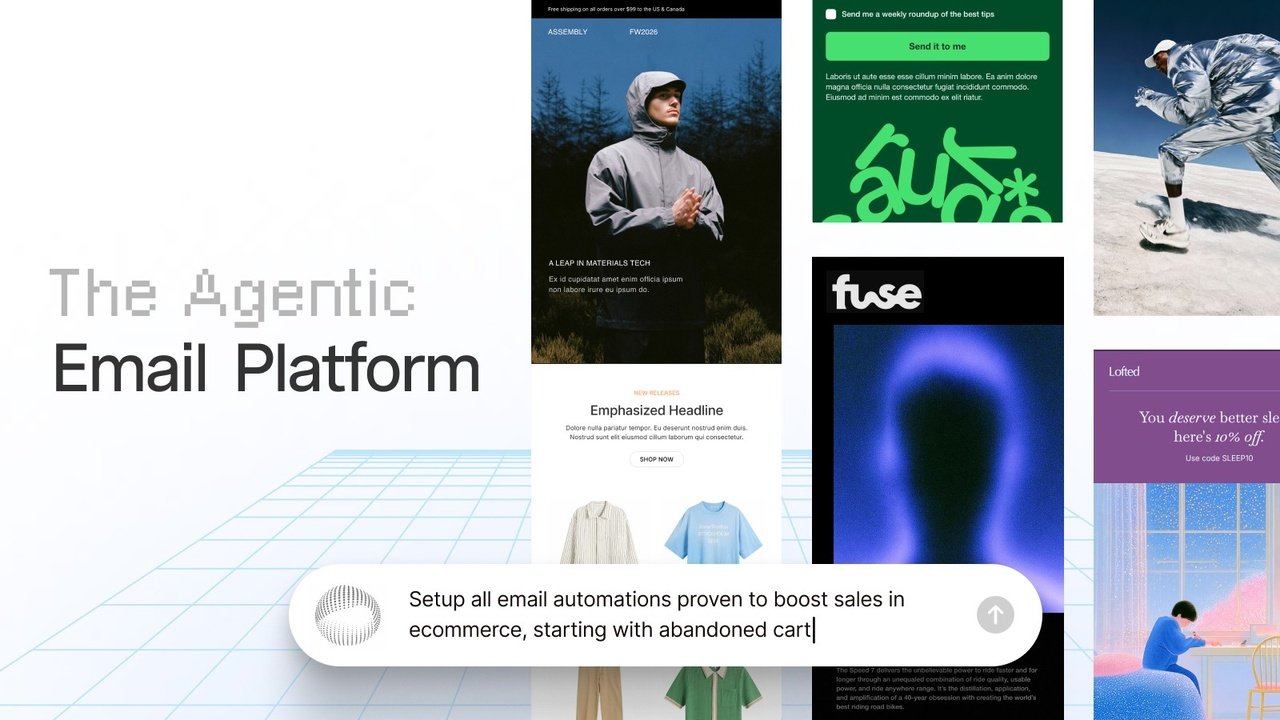 Audienceful agent prompt over ecommerce email designs: Set up all email automations proven to boost sales in ecommerce, starting with abandoned cart