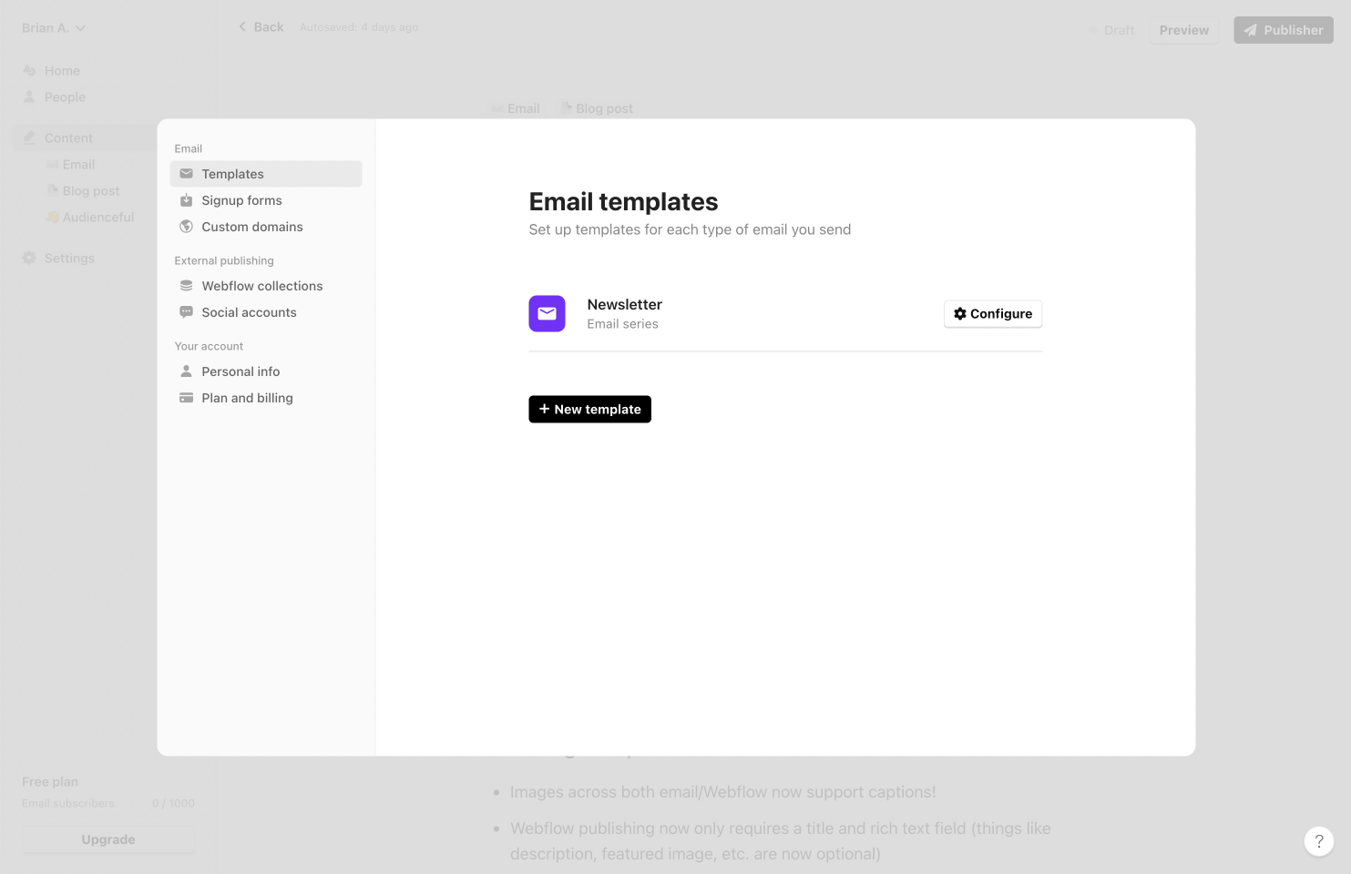 The new settings hub