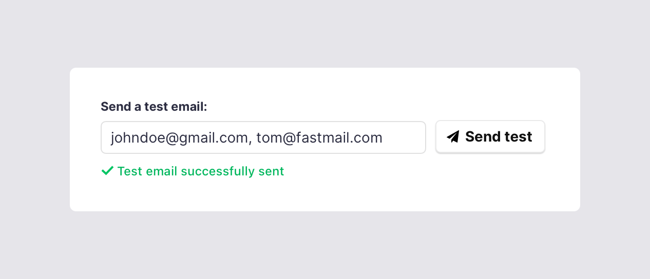 Send a test right from the publisher