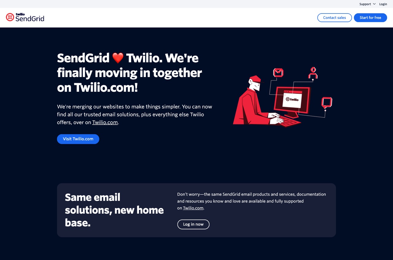 SendGrid (Twilio) interface