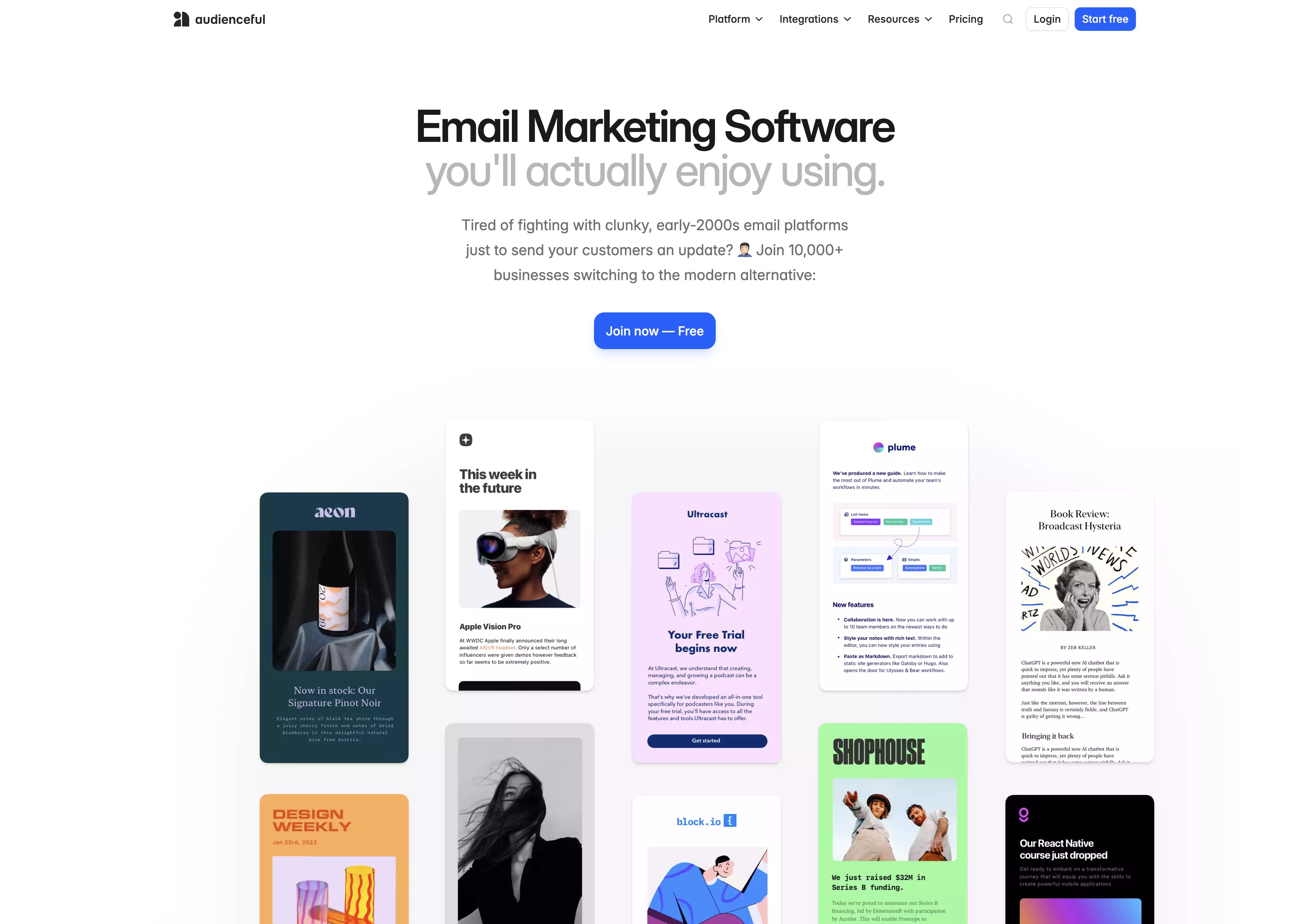 Audienceful interface