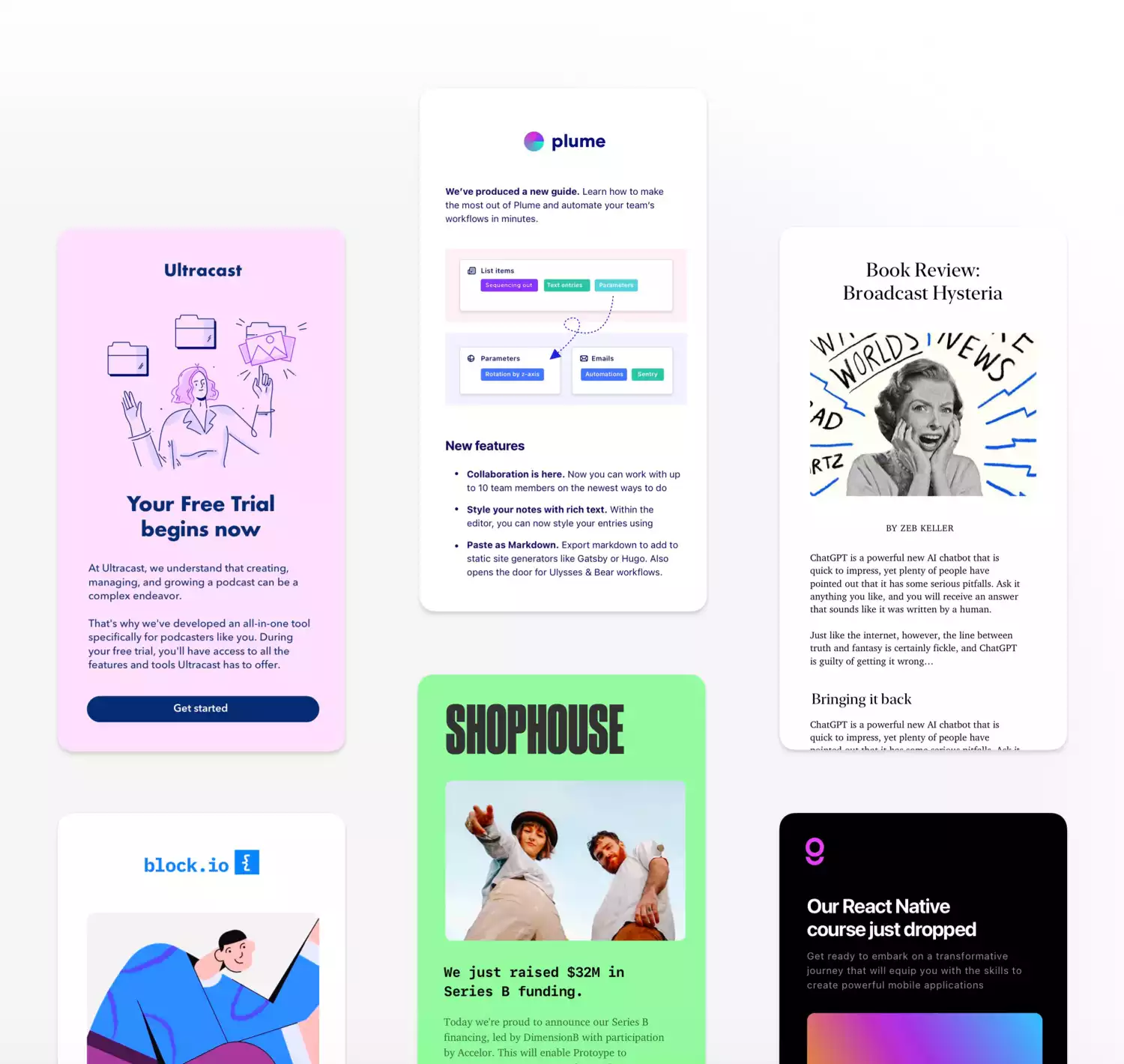 Branded, modern emails in one click.